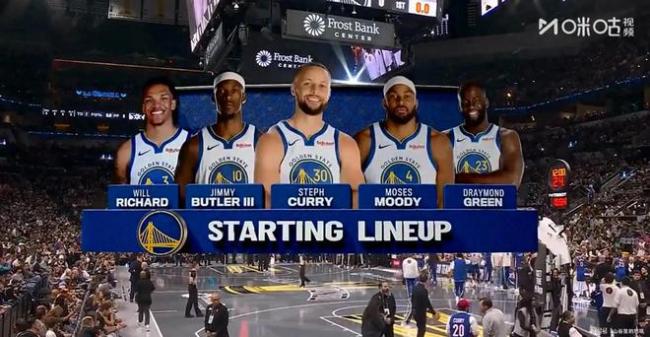 NBA杯小组赛西部C组:勇士vs马刺 库里半场18分率队领先