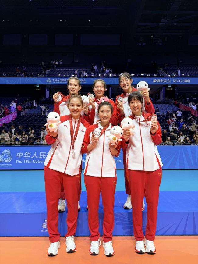 山东女排得到十五运会成年组亚军 创历史佳绩