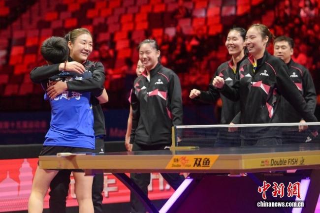 图片回顾全运会乒乓球精彩瞬间 陈梦率队夺金