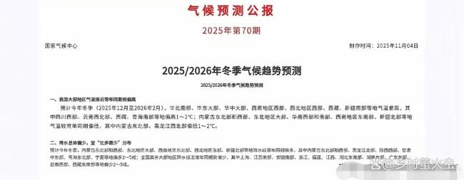 今年是冷冬还是暖冬 气象预测揭晓答案