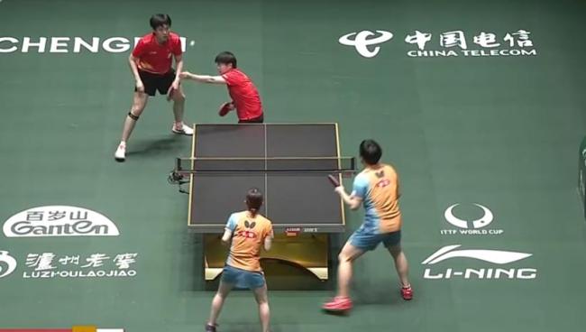 王楚钦孙颖莎3比0横扫日本组合 混双首盘告捷