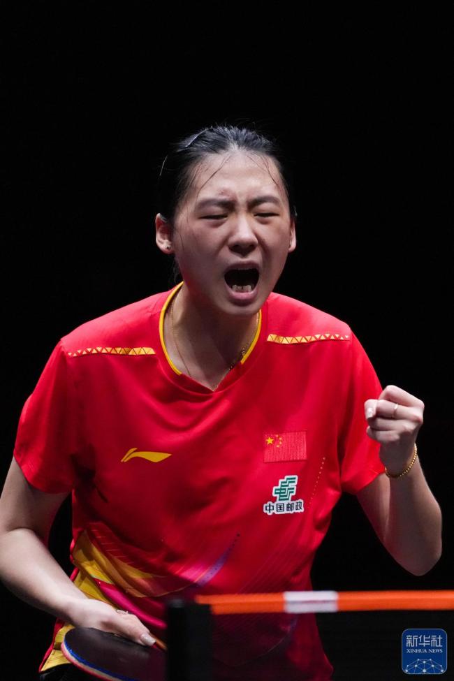 陳熠4-3戰(zhàn)勝朱雨玲晉級(jí)女單8強(qiáng) 激戰(zhàn)七局勝出