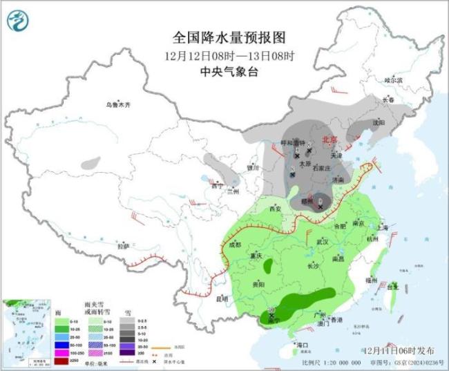 華北黃淮等部分地區(qū)有大雪 寒潮影響我國大部