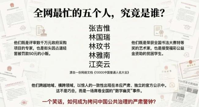 “全網(wǎng)最忙五人組”:背后的密碼與利益黑洞