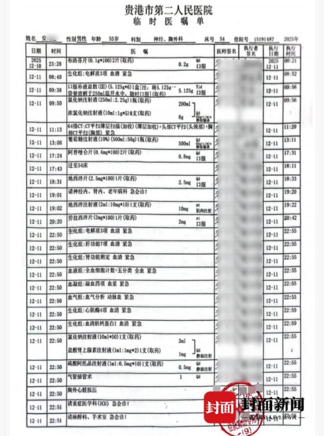 广西男子肺炎住院仅2天突发躁狂离世 家属质疑医疗过程