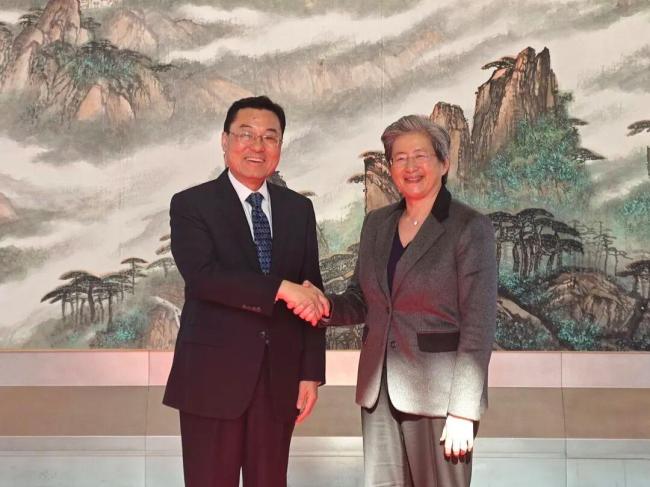 李乐成会见AMD首席执行官苏姿丰