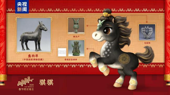 騏驥馳騁！2026年總台馬年春晚吉祥物發布