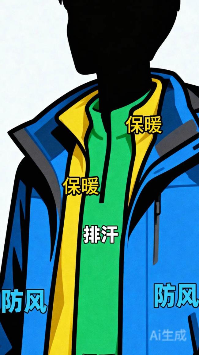 大哥冰雪抗寒穿搭大解密,三层结构保暖秘籍展示