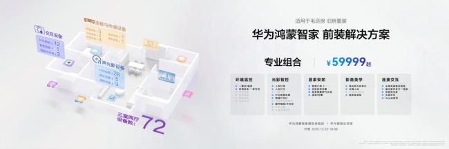 华为推出全屋智能套装 最低9999元起 覆盖前后装市场