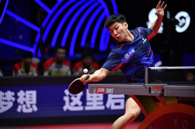 黄石华新晋级男团决赛 激战五局胜出