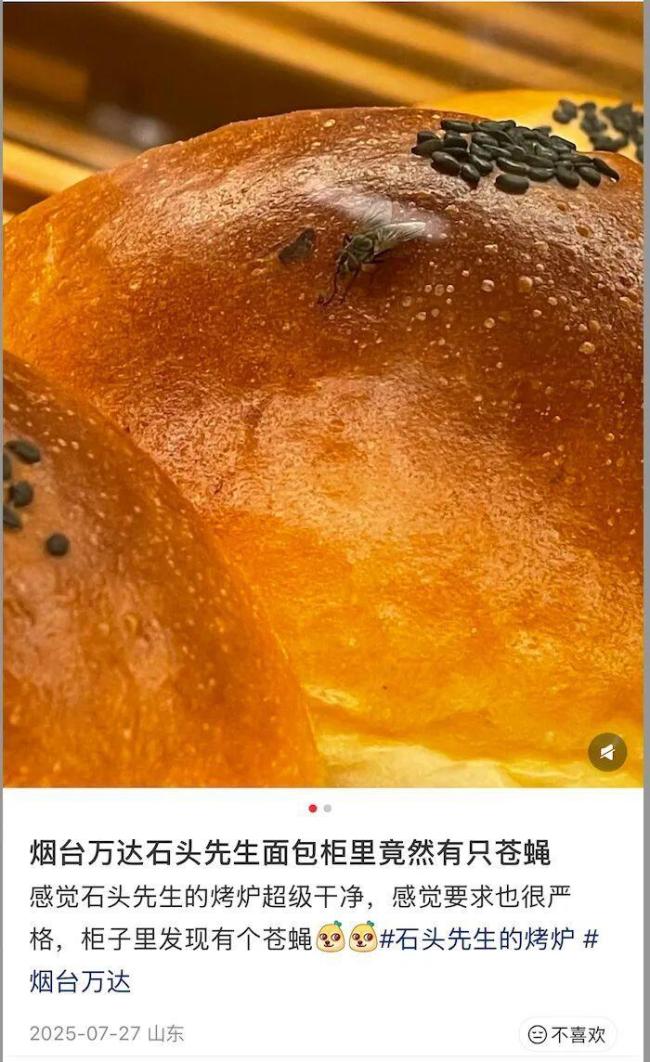顾客提醒面包上有苍蝇 店员问拍照没 卫生管理引质疑