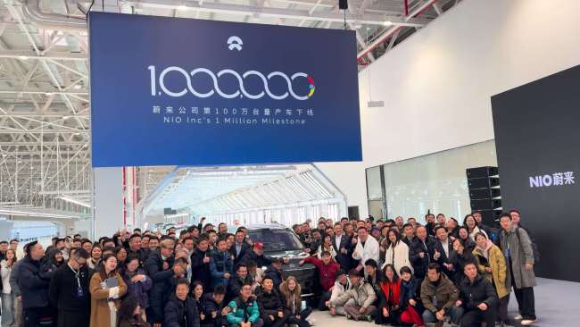 蔚来宣布第100万台量产车下线，车型为全新蔚来ES8 蔚来发展重要里程碑