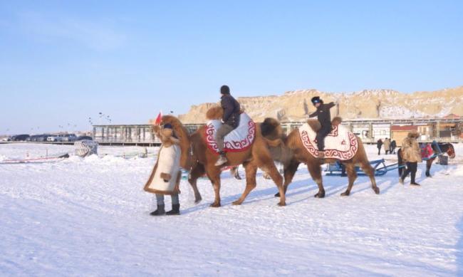 游客坐马拉爬犁 像“流放宁古塔” 冰雪旅游新体验