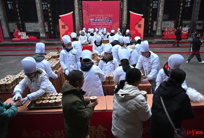 文殊院50万份福气腊八粥等你来接 线上线下齐发放