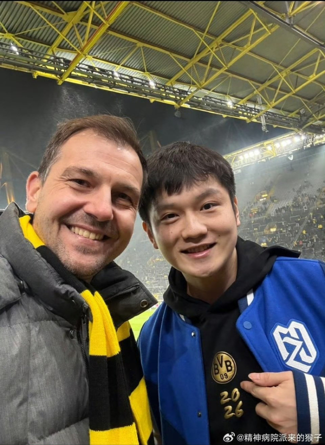 樊振东现场不雅看欧冠！遭双重打击：目击多特0-2国米 附加赛或踢皇马 足球之夜的缺憾