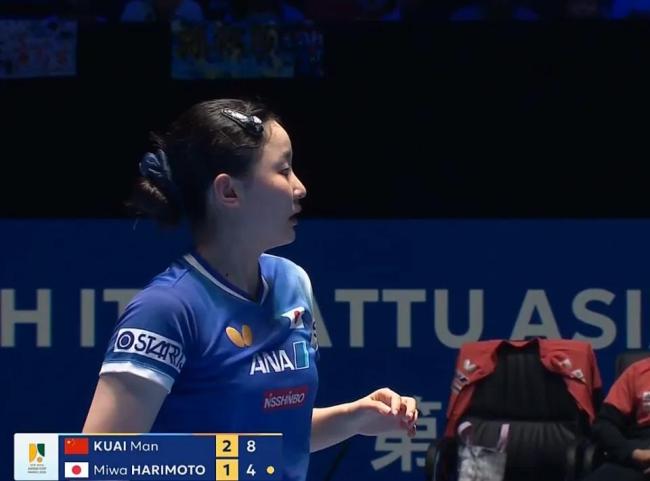 国乒包揽亚洲杯女单金银铜 蒯曼逆转夺铜牌