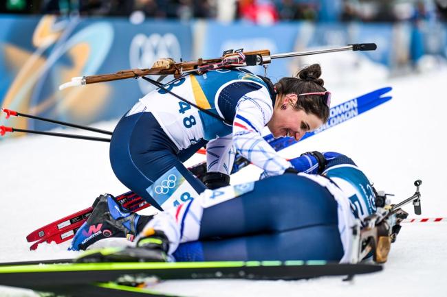 冬奥会冬季两项女子15公里个人赛图集 法国选手摘金夺银