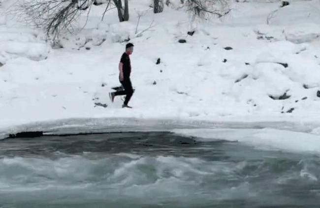 冰河救人的“红衣短袖哥”找到了 英勇事迹感动网友