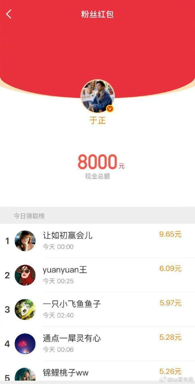 97年网友晒拆红包🧧视频：收到8000多 于正红包🧧尴尬滞销