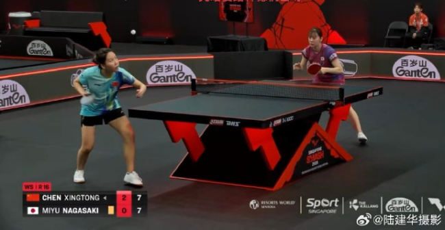 陈幸同3-0横扫日乒名将进8强