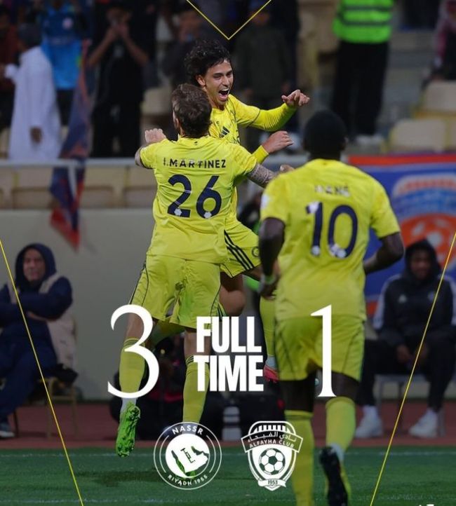 3-1逆转！利雅得胜利夺12连胜+2分领跑，41岁C罗失点，获全队最低分