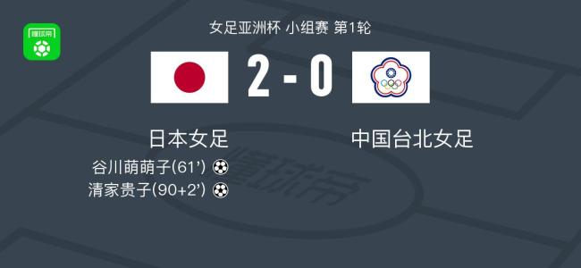 日本女足2-0击败中国台北女足