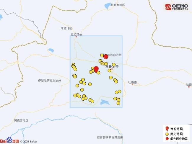 新疆呼图壁县发生4.8级地震 震源深度18公里