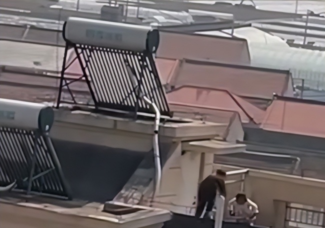 2孩童在楼顶边缘玩耍居民喊话阻止 危险一幕引关注