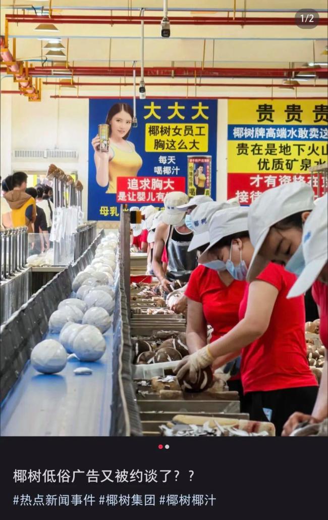 擦边二十年的椰树 这次翻车不冤 开放日再现争议广告