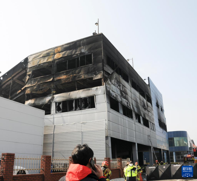 韩国工厂火灾画面曝光