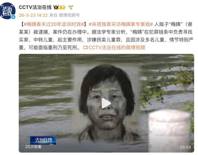 梅姨案未过20年追诉时效