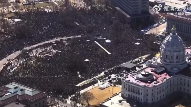 美国洛杉矶示威现场画面曝光