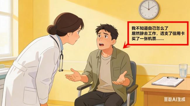 男子半夜发朋友圈要去冒险确诊双相