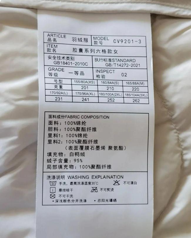 多款知名品牌儿童羽绒服被中消协点名 含绒量陷阱需警惕