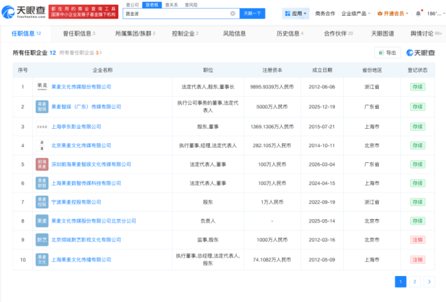 赵子琪老公名下关联8家存续企业 商业版图广泛