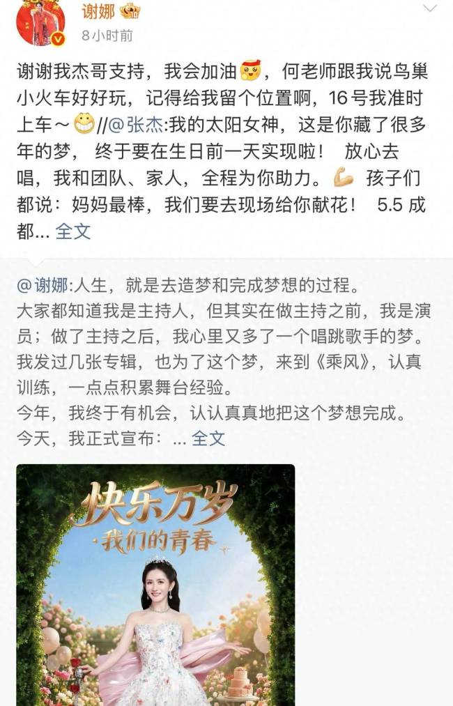 谢娜官宣开演唱会，恶心一幕出现