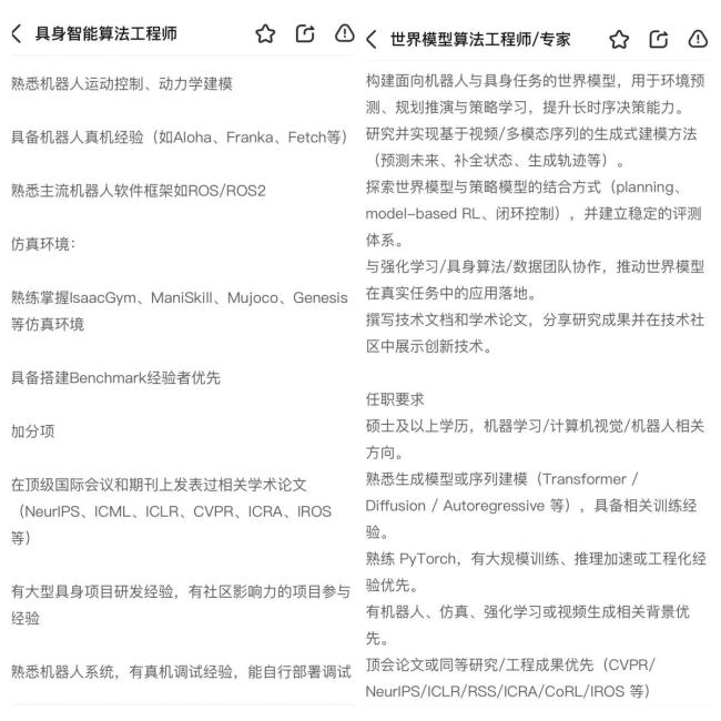 具身智能技术骨干年薪百万元