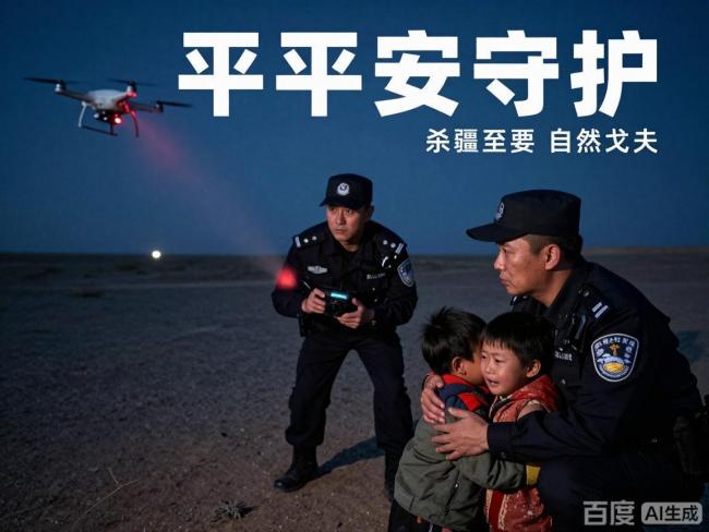 民警使用无人机热成像找小孩 五分半极速救援