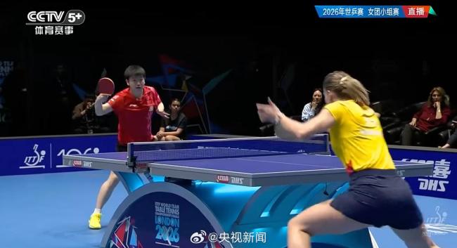 孙颖莎伦敦世乒赛开门红 中国女团3-0完胜罗马尼亚