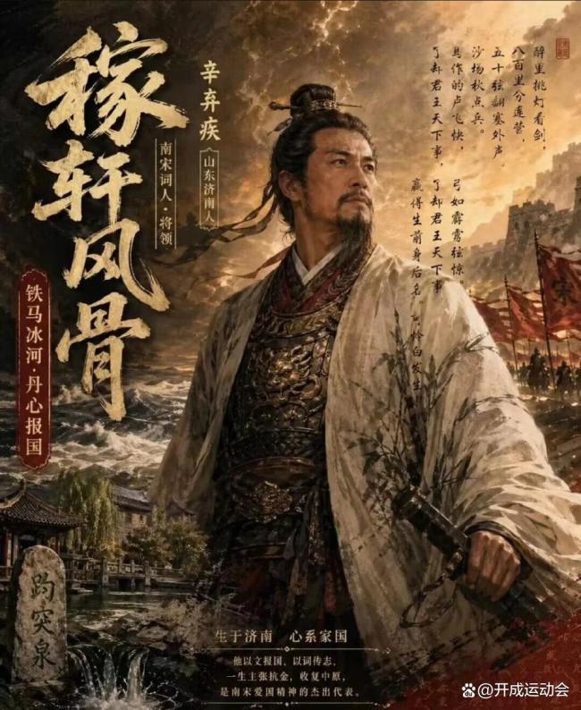 “苏超”镇江主场晒辛弃疾巨幅画像 致敬词人激发爱国情怀
