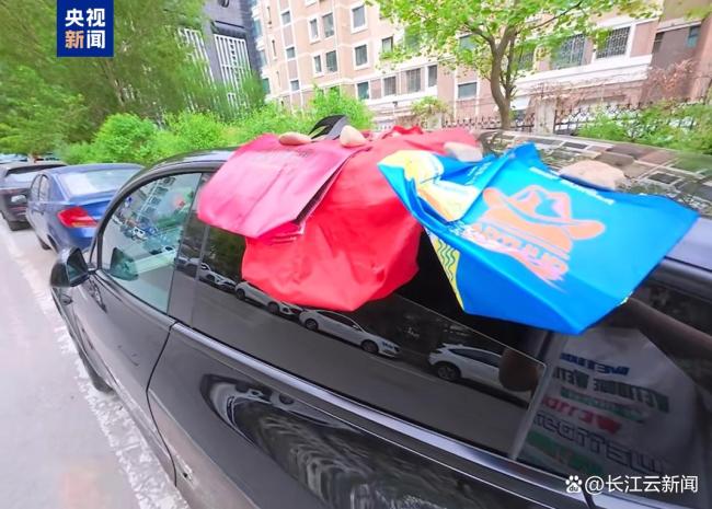 雨天忘关车窗 记录仪录下暖心一幕