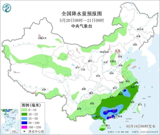 内地近日大范围降雨 主雨带18日起南落 暴雨黄色预警持续
