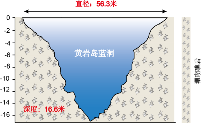 我国首次发现世界罕见的珊瑚礁蓝洞