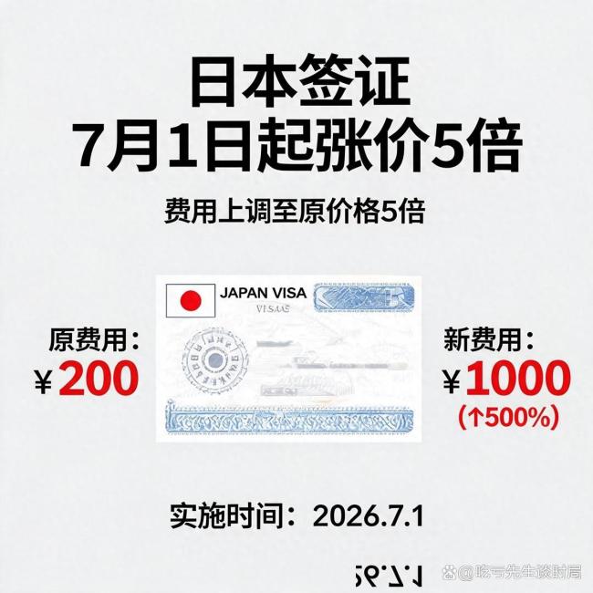 如何看待日本签证费涨5倍