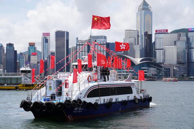香港回归29周年 无人机表演点亮维港 全城共庆回归喜庆