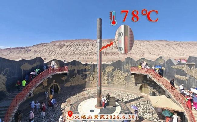 新疆火焰山地表温度