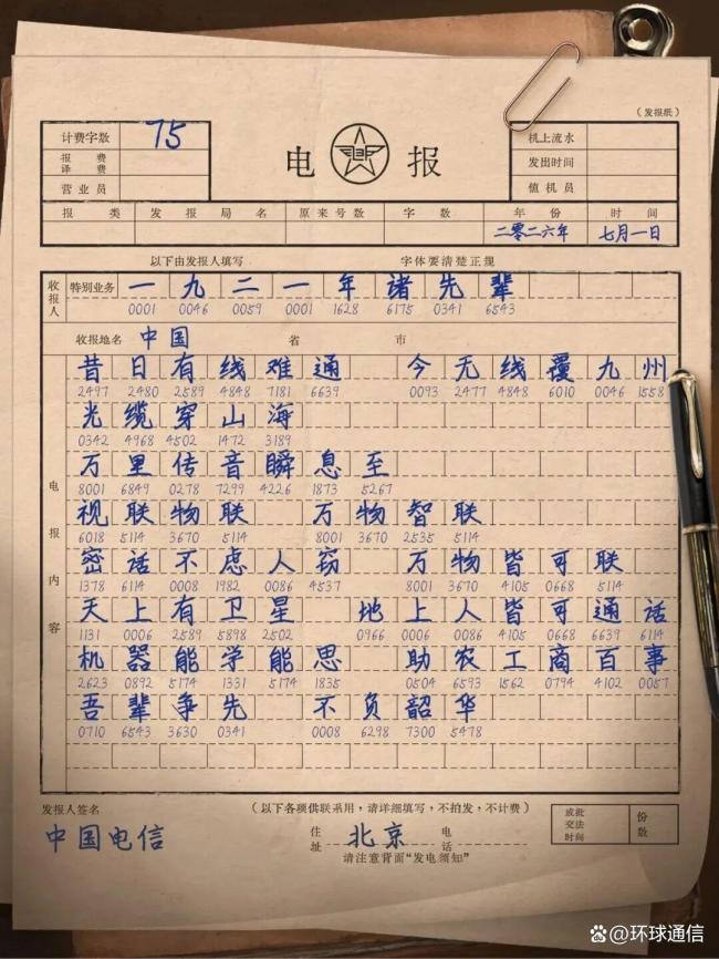 发给1921年的电报 红色电波见证百年变迁