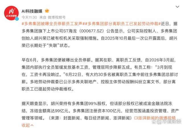 多弗集团99亿股权已被冻结