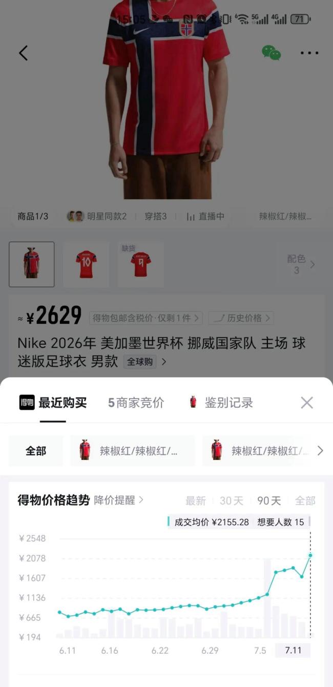 当地球迷排队12小时买挪威队球衣 球衣成稀缺商品