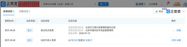 蒋方舟突击卸任公司法人代表